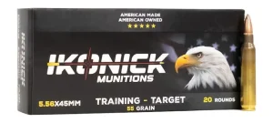 IKONICK USA 5.56 NATO 55GR PREMIUM RANGE 20RD BOX/500RD CASE
