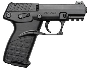 Kel-Tec P17BBLK P17 Compact Frame 22 LR 16+1 3.80" Black Steel Threaded Barrel, Black Serrated Slide, Black Polymer Frame w/Picatinny Rail, Textured Grip, Ambidextrous