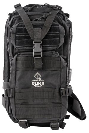 Rukx Gear ATICT1DB Tactical 1 Day Black 600D Polyester