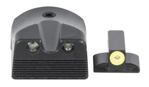 Meprolight USA 412183121 Hyper-Bright Green Tritium Yellow Outline Front Sight-Green Tritium Black Outline Rear Sight Kimber 1911 Slant