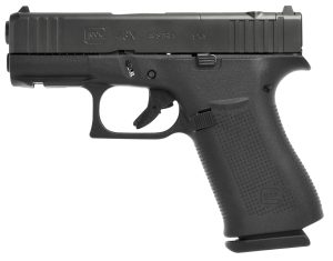 Glock UX4350201FRMOS G43X MOS Slim Sub-Compact 9mm Luger 10+1 3.41" Black GMB Barrel, Black Cerakote MOS Cut/Serrated Slide, Black Polymer Frame w/Beavertail, Black Textured Polymer Grip, Ambidextrous