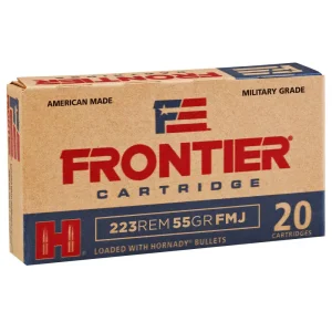 HORNADY FRONTIER 223 REM 55GR FMJBT 20RD BX 500RD CS