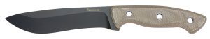 Browning 3220517B Desolation  Large 6" Fixed Drop Point Plain Black Powder Coated 440C SS Blade, Tan Micarta Laminate Handle