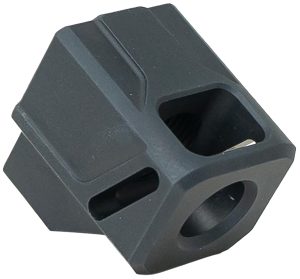 Faxon Firearms FFPACOMPDSG01 EXOS-513 Compensator Black Nitride 6061 Aluminum 1/2"x28 Threads 1.10" OAL Compatible w/ Glock Gen 3 19/17/34