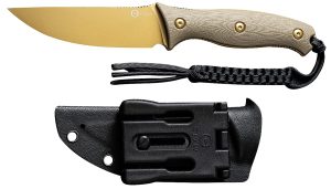 Civivi Knives C23041-2 Stormridge 3.92" Fixed Straight Back Plain Desert Tan Stonewashed Nitro-V Steel Blade, Tan Textured G10 Handle