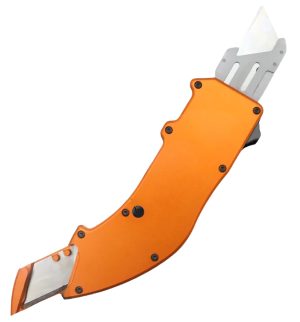 Templar Knife Squire Utility OTF Razor Plain Orange Anodized 5.38" Aluminum Handle