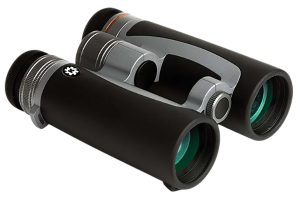 Konus 2349 Prince 10x42mm Bak-4 Prism, Center Focus, Black/Silver Aluminum w/Rubber Armor