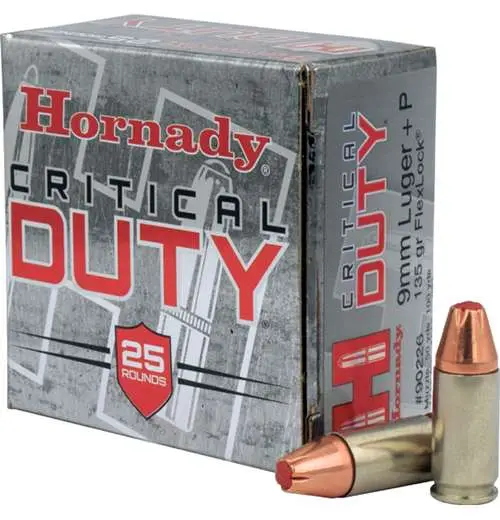 HORNADY CRITICAL DUTY 9MM 135GR+P FTX 25RD BX 250RD CASE - Image 4