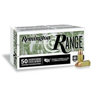 REMINGTON 9MM LUGER 124GR FMJ RANGE HANDGUN 50 RD/BX 20 BX/CS
