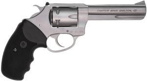 Charter Arms 72342 Pathfinder Target 22 Mag, 8rd 4.20" Matte Stainless Steel Barrel & Cylinder, Anodized Aluminum Frame w/Black Finger Grooved Rubber Grip, Exposed Hammer