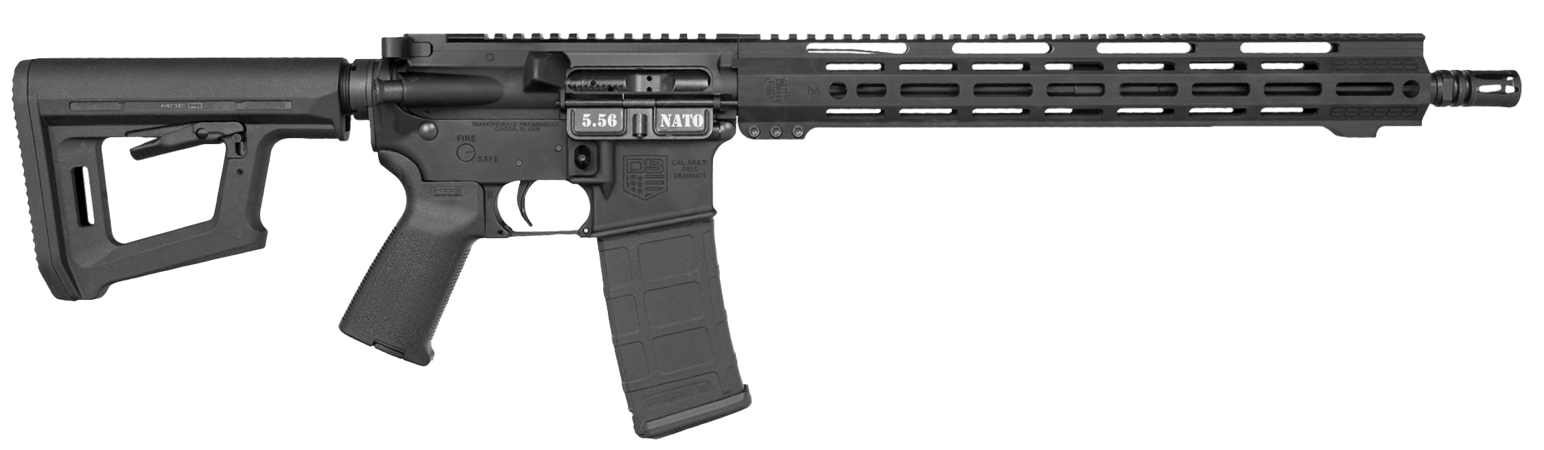 DBF DB15 CARBON 5.56 16 MLOK 15 MOE PR BLK 30RD