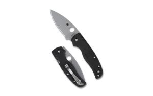 SPYDERCO SHAMAN LTWT 3.58" BLK/SLV