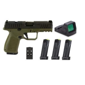 Rost Martin RM1C Handgun Bundle 9mm Luger 15rd (4) Magazines 4" Barrel OD Green Viridian Red Dot Pistol Case