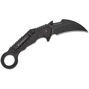 Smith & Wesson Extreme Ops Karambit Assisted Folding Knife 3" Hawkbill Blade Black