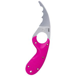 CRKT Bear Claw Fixed Knife 2-2/5" Hawkbill Blade Pink