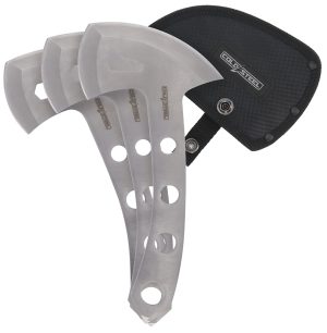 Cold Steel CSTH50AX3PK Throwing Axes  5" Plain 420 Stainless Steel Blade Set of 3