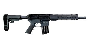 Alexander Arms PHI50ST Highlander  50 Beowulf 7+1 12" Black Fluted Threaded Barrel, Black Anodized Picatinny Rail Receiver, SB Tactical SBA3 Brace, Black Ergo Grip