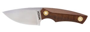 Woox BU.KNF030.01 Bad Boy  2.75" Plain Drop Point D2 Steel Blade American Walnut w/ Brass Hardware Handle 6.25" OAL