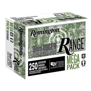 REMINGTON RANGE 9MM 115GR FMJ MP 250RD/BX 4BX/CS