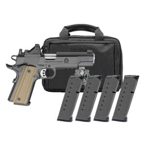 Springfield Gear Pac 1911 Operator AOS Handgun .45 Auto 8rd Magazines(4) 5" Barrel Green Dot & Bag