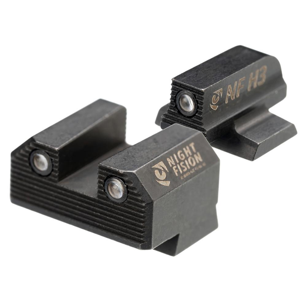 Night Fision Optics Ready Stealth Series Handgun Night Sights for Canik Mete SF/TP9 Black