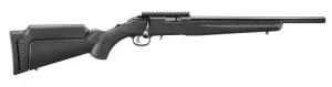 RUGER AMERICAN RIMFIRE 22LR BOLT RIFLE 16.1"T.B. BLACK SYNTHETIC 1-10RD MAG