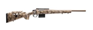 CVA CR4054 Cascade Varmint Hunter 22 Creedmoor 10+1 20" Flat Dark Earth Cerakote Threaded Barrel & Receiver w/Picatinny Rail, Krytek Highlander Adj Comb & LOP Synthetic Stock