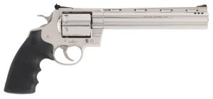 Colt Mfg KODIAKSP8RTS Kodiak  44 Mag 6 Shot 8" Stainless Ported Vent Rib Barrel, Stainless Unfluted Cylinder & Stainless Steel Frame, Black Rubber Grip, Exposed Hammer