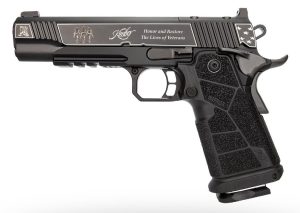 Kimber Mfg, Inc 3700895 DS Warrior Boot Campaign 9mm Luger 20+1 5" Matte Stainless Deep Crown Barrel, KimPro Black Engraved/Optic Cut/Serrated Slide, Black Stainless Steel Frame w/Beavertail & Picatin
