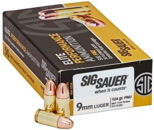 SIG 9MM 124GR FMJ 50RD