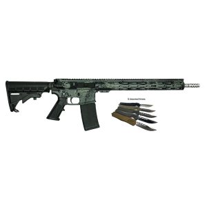 Great Lakes AR-15 Rifle .223 Wylde 30rd Magazine 16" Barrel Lichen Grey with 5 OTF 3-1/2" Blade Knives
