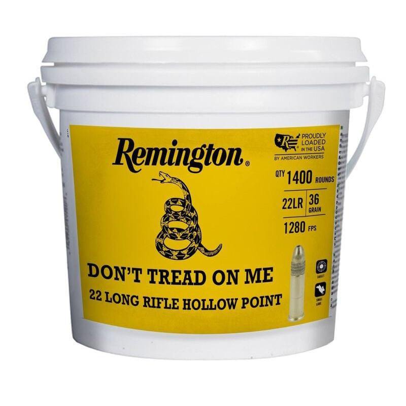 Remington Golden Bullet 250th Anniversary "Don't Tread On ME" Ammunition .22 LR 36gr HP 1280 fps 1400/ct Bucket