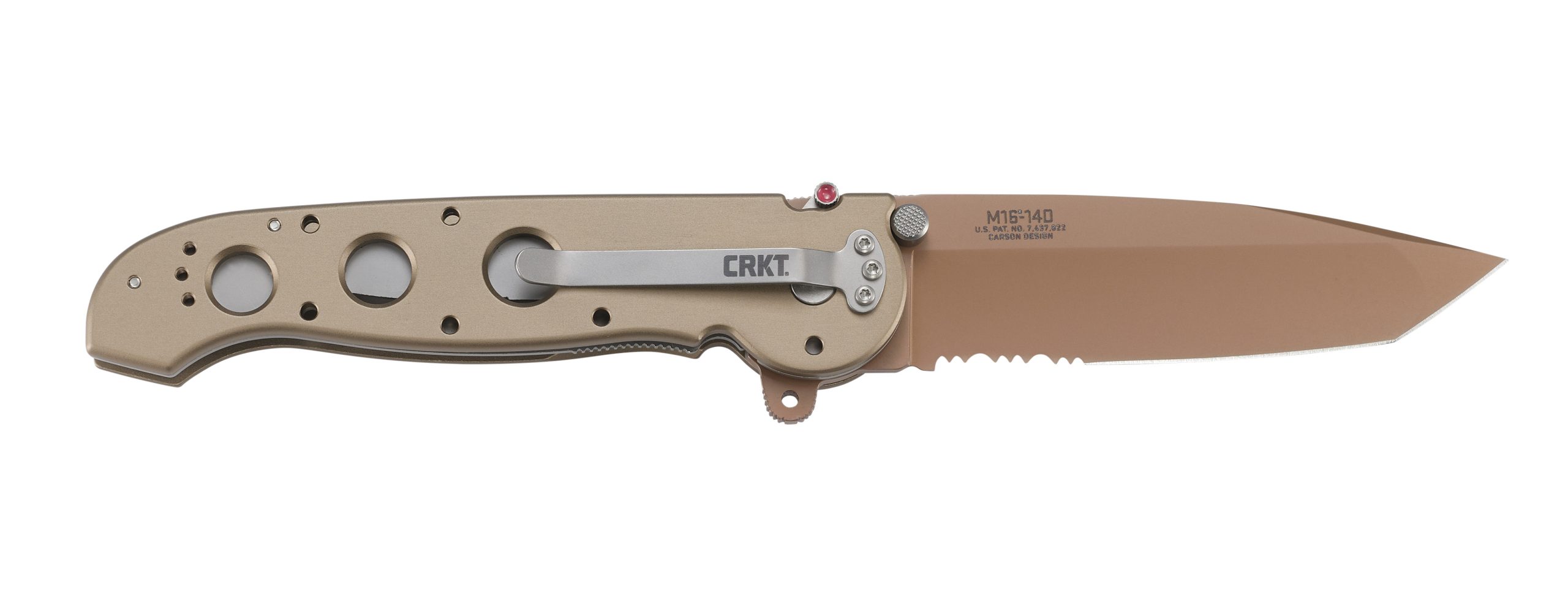 CRK M16-14D TANTO SERRATED FDE