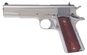 Colt Mfg O1070BSTS 1911 Government 45 ACP 7+1 5" Stainless National Match Barrel, Serrated Slide & Frame w/Beavertail, Redwood Grip