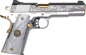 KIMBER PATRIA 38 SUPER 1911 5" STAINLESS/GOLD ENGRAVED 1-8RD 1 OF 300