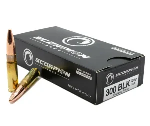 SCORPION 300 BLACKOUT 220GR SUBSONIC 20RD BOX/400RD CASE