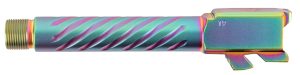 Ballistic Advantage BAPSG175T3W Premium Series 9mm Luger Fits Glock 17 Gen 5 Fluted Threaded Iridescent PVD Stainless Steel