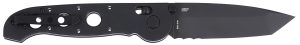 CRKT M1614XK M16 14Xk 3.97" Folding Tanto Part Serrated Black TiNi D2 Steel Blade, Black Grivory Handle