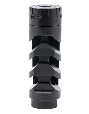 Armaspec ARM1932-BLK Muzzle Brake Harmonics-Tuner Black Stainless Steel 5/8x24 Threads 30 Cal