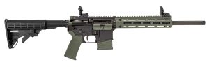 Tippmann Arms A101338 M4-22 LTE 22 LR 10+1 16" Black Parkerized Threaded Barrel, Matte Black Aluminum Receiver w/Picatinny Rail, OD Green M-LOK Handguard, Composite Forend, Black Polymer Stock, OD Gre