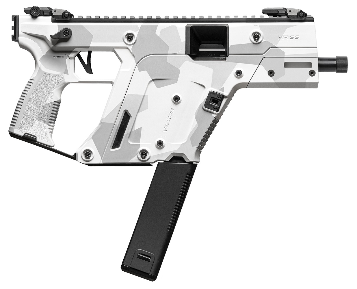 Kriss USA KV453PAD00 Vector SDP Gen3 45 ACP 30+1 5.50" Black Nitride Threaded Barrel, Arctic Delta Cerakote Receiver w/Picatinny Rail, Rear Picatinny Rail, M-LOK Handguard, White Polymer Grip