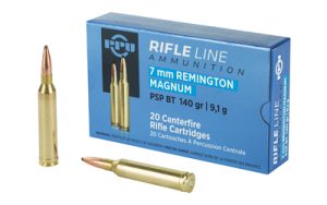 PPU 7MM REM MAG PSP 140GR 20/200
