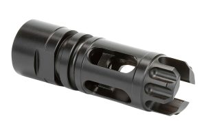Griffin Armament XHP762FCM Gate-LOK Flash Comp Black Nitride 17-4 Stainless Steel with 5/8"-24 tpi Threads, 2.77" OAL & .863" Diameter for 30 Cal 30SD, M4SD Silencers & QD Blast Shield
