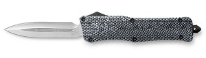CobraTec Knives LCFCTK1LDNS CTK-1  Large 3.75" OTF Drop Plain D2 Steel Blade/Carbon Fiber Aluminum Handle Features Glass Breaker Includes Pocket Clip