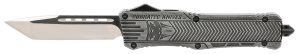 CobraTec Knives LSWCTK1LTNS CTK-1  Large 3.75" OTF Tanto Plain D2 Steel Blade/Stonewashed Aluminum Handle Features Glass Breaker Includes Pocket Clip