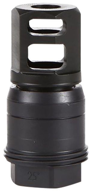 Sig Sauer SL55612X2825DEGM Clutch-Lok QD Muzzle Brake Black Stainless Steel with 1/2" 28 tpi Threads for 5.56mm 25 Degree Taper