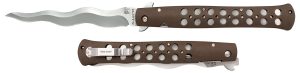 Cold Steel CS-26SXK6 Ti-Lite  6" Folding Plain Kris AUS 10A Steel Blade/ Black Griv-Ex Handle
