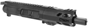 TacFire BU9MM4 Pistol Upper Assembly 9mm Luger 4" Black Nitride Barrel 7075-T6 Aluminum Black Anodized Receiver M-LOK Handguard for AR-Platform