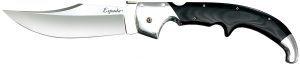 Cold Steel CS62MA Espada  XL 7.50" Folding Clip Point Plain S35VN SS Blade/9.25" Black w/Polished Bolsters G10 Handle Includes Belt Clip