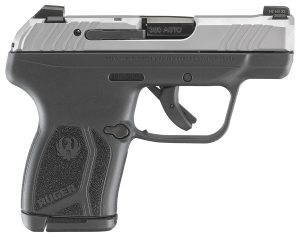 Ruger 13744 LCP Max  Compact 380 ACP 10+1 2.80" Black Oxide Steel Barrel, Matte Stainless Serrated Slide, Black Polymer Frame w/Serrated Trigger Guard w/Black Nylon Grip